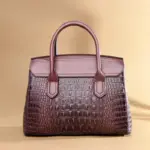 Vintage crocodile luxury designer tote - Image 11