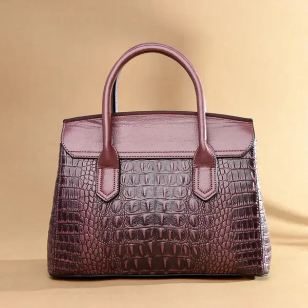 Vintage crocodile luxury designer tote - Image 11