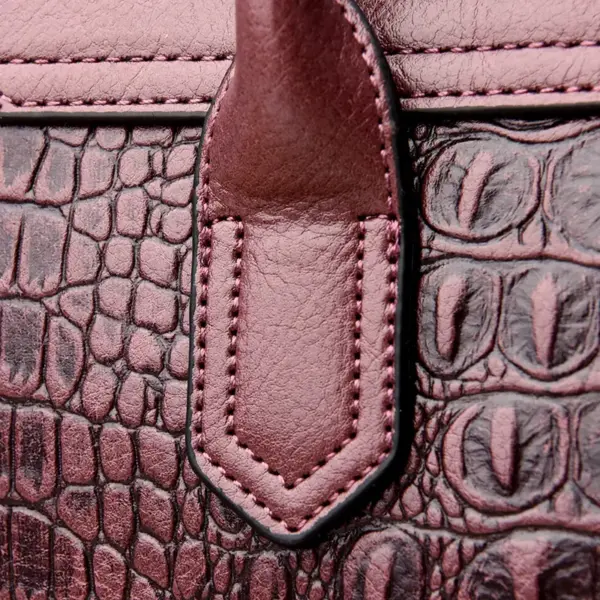 Vintage crocodile luxury designer tote - Image 13
