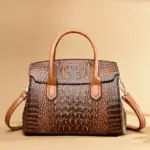 Vintage crocodile luxury designer tote - Image 2