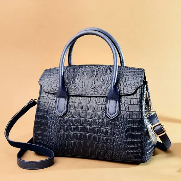Vintage crocodile luxury designer tote - Image 3
