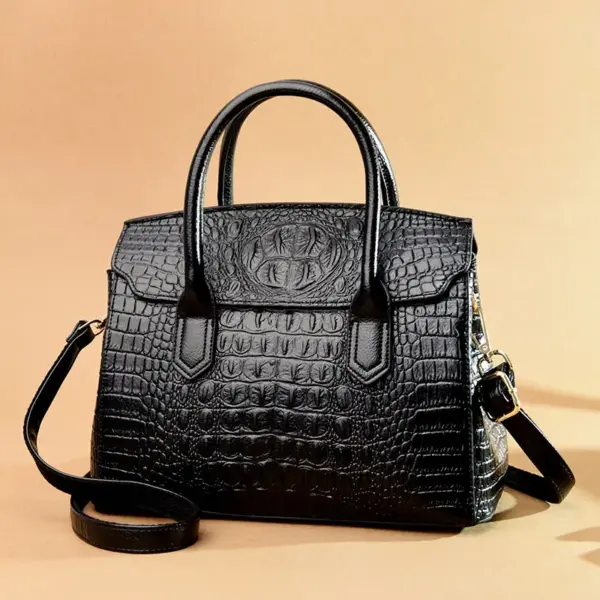 Vintage crocodile luxury designer tote - Image 4