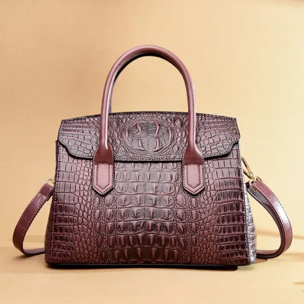Vintage crocodile luxury designer tote - Image 5
