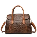 Vintage crocodile luxury designer tote