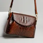 Vintage luxury crocodile pattern shoulder bag - Image 13