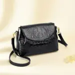 Vintage luxury crocodile pattern shoulder bag - Image 11