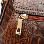Vintage luxury crocodile pattern shoulder bag - Image 16