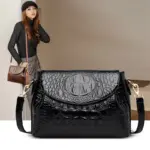 Vintage luxury crocodile pattern shoulder bag - Image 21
