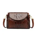 Vintage luxury crocodile pattern shoulder bag