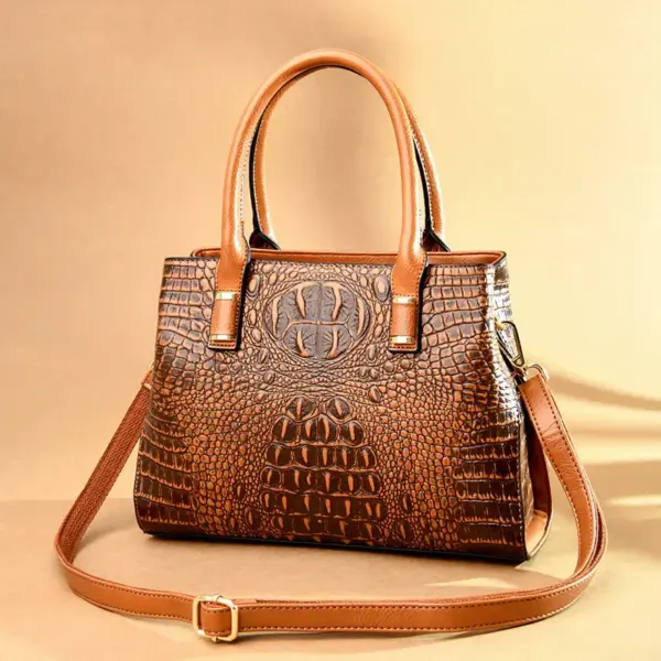 Vintage stylish crocodile tote bag - Image 5