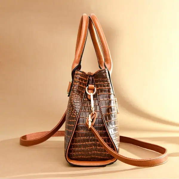 Vintage stylish crocodile tote bag - Image 7