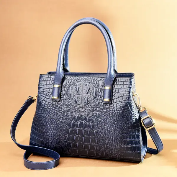 Vintage stylish crocodile tote bag - Image 3