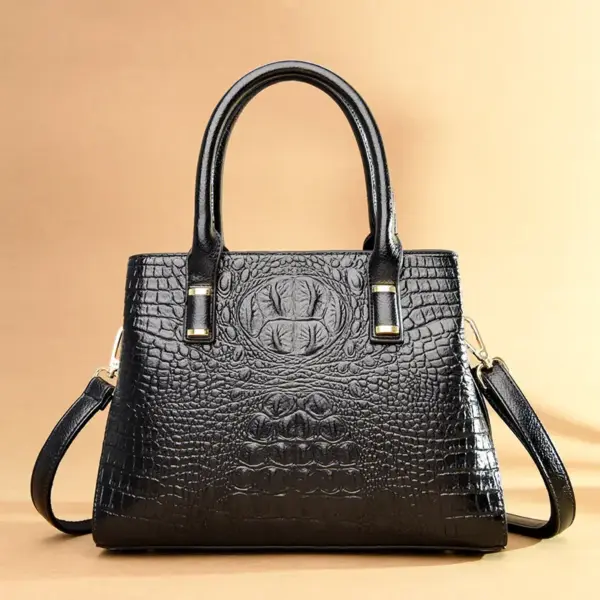 Vintage stylish crocodile tote bag - Image 4