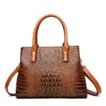 Vintage stylish crocodile tote bag