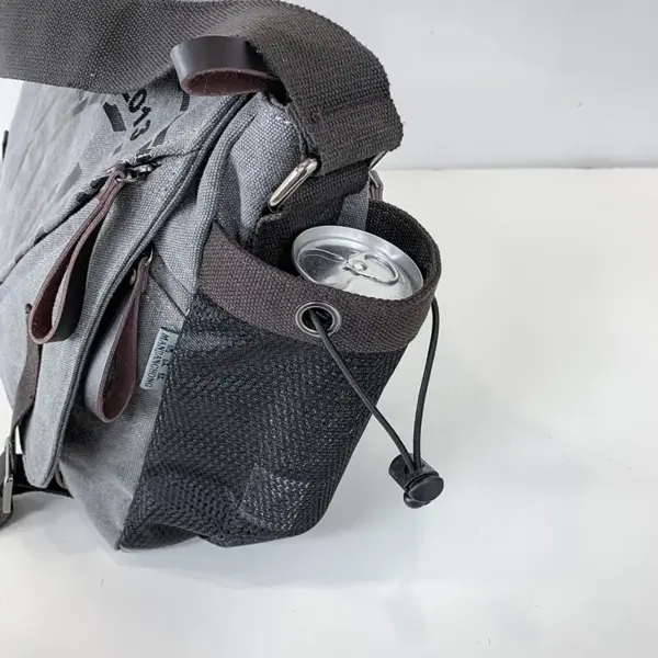 Canvas large capacity messenger bag - Image 4