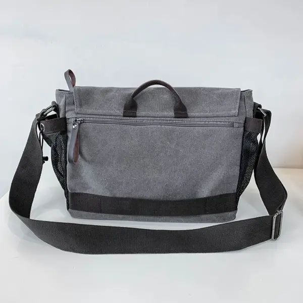 Canvas large capacity messenger bag - Image 5