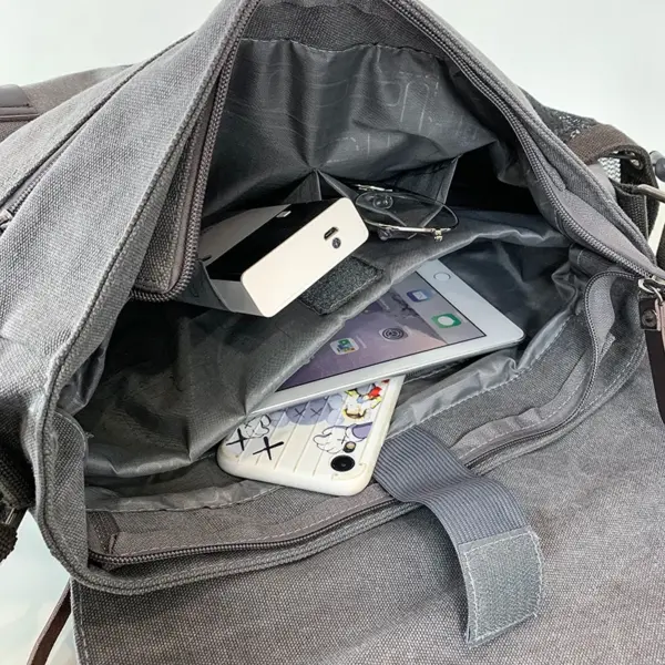 Canvas large capacity messenger bag - Image 10