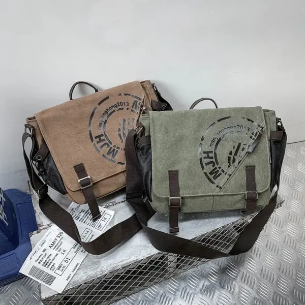 Canvas large capacity messenger bag - Image 13