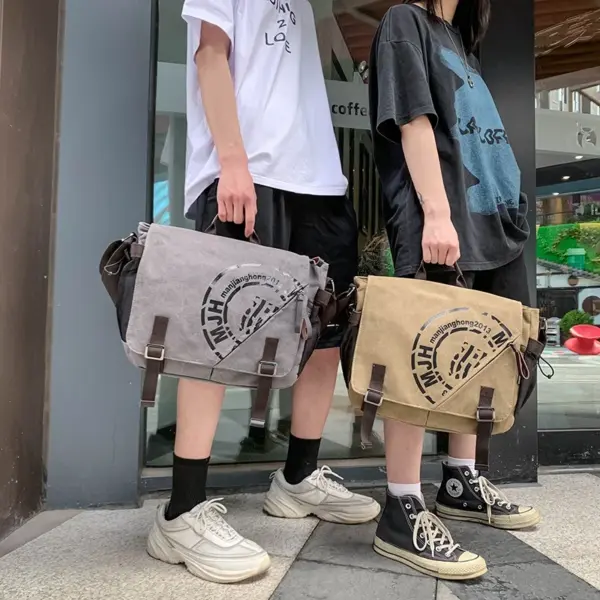 Canvas large capacity messenger bag - Image 17