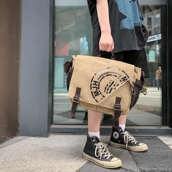 Canvas large capacity messenger bag - Image 18