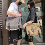 Canvas large capacity messenger bag - Image 23