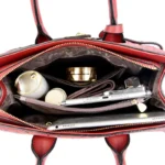 Classic croc embossed women tote bag - Image 3