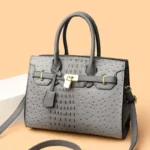 Classic croc embossed women tote bag - Image 15