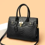 Classic croc embossed women tote bag - Image 16