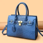 Classic croc embossed women tote bag - Image 17