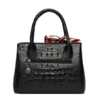 Croc embossed soft leather tote bag - Image 5