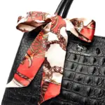 Croc embossed soft leather tote bag - Image 7