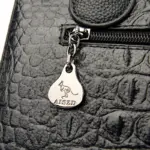Croc embossed soft leather tote bag - Image 9