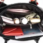 Croc embossed soft leather tote bag - Image 20