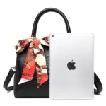 Croc embossed soft leather tote bag - Image 3