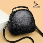 Flower embossed round pattern handbag - Image 11