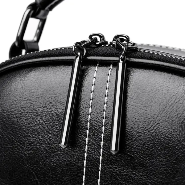 Genuine leather round designer bag - Image 5