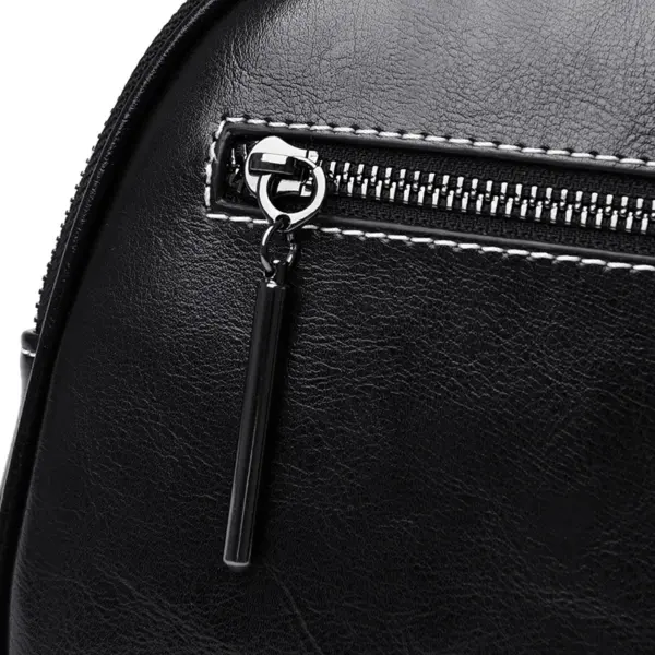 Genuine leather round designer bag - Image 6