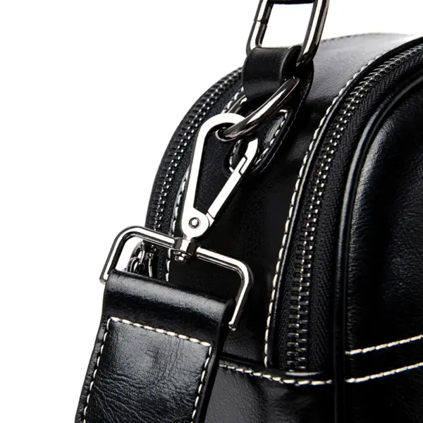 Genuine leather round designer bag - Image 9
