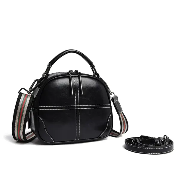 Genuine leather round designer bag - Image 11