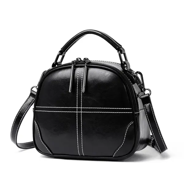 Genuine leather round designer bag - Image 12