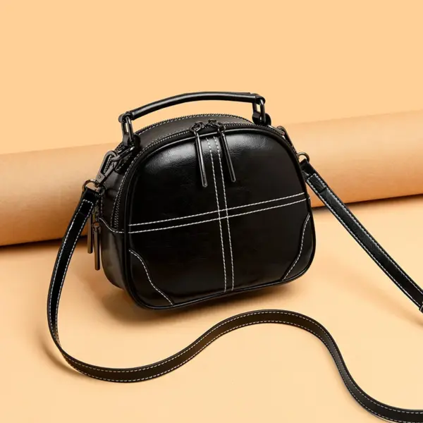 Genuine leather round designer bag - Image 18