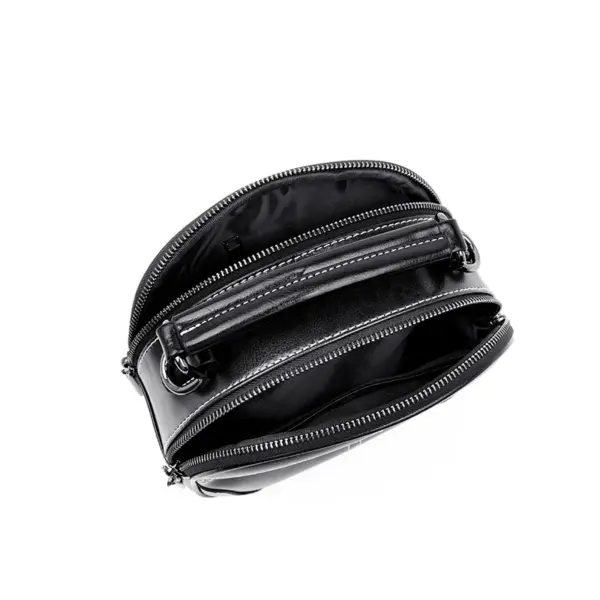 Genuine leather round designer bag - Image 13