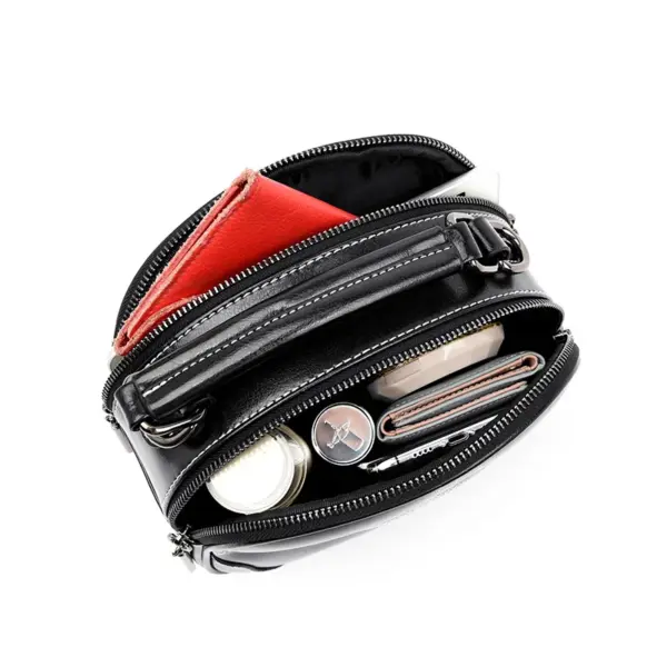 Genuine leather round designer bag - Image 14