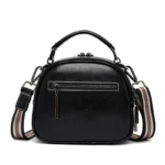 Genuine leather round designer bag - Image 3