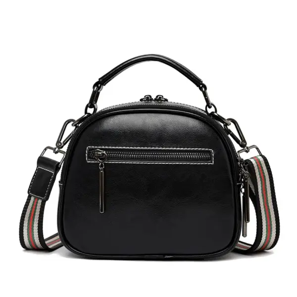 Genuine leather round designer bag - Image 3