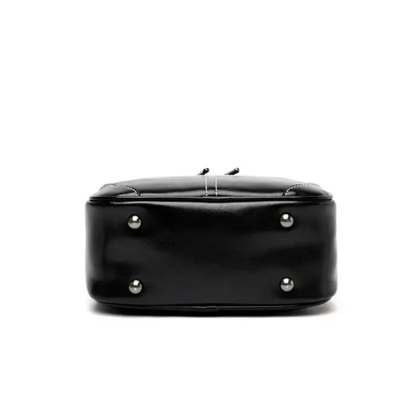 Genuine leather round designer bag - Image 4