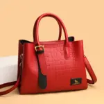 Luxury croc embossed stylish tote bag - Image 12