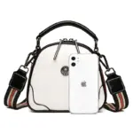 Luxury round leather designer bag - Image 2