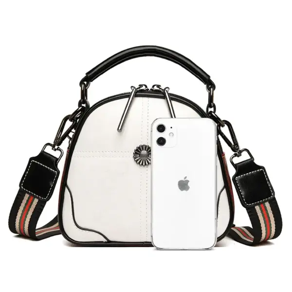 Luxury round leather designer bag - Image 2