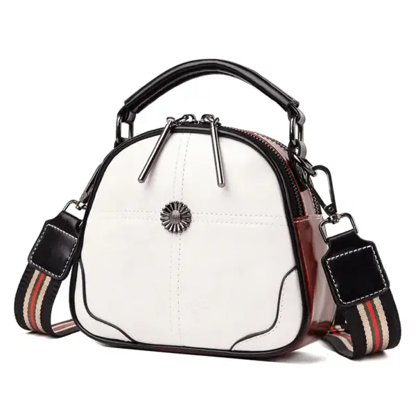 Luxury round leather designer bag - Image 3